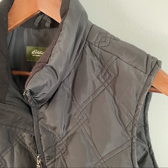 Eddie Bauer Goose Down Vest Quilted Black - Picture 3 of 11